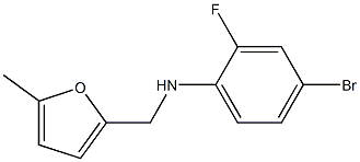 4-bromo-2-fluoro-N-[(5-methylfuran-2-yl)methyl]aniline Struktur