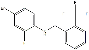 4-bromo-2-fluoro-N-{[2-(trifluoromethyl)phenyl]methyl}aniline Struktur