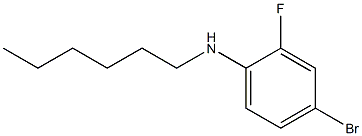 4-bromo-2-fluoro-N-hexylaniline Struktur