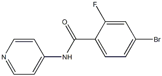 4-bromo-2-fluoro-N-pyridin-4-ylbenzamide Struktur