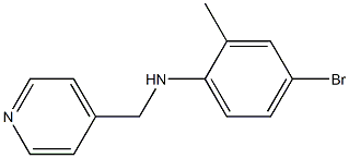 4-bromo-2-methyl-N-(pyridin-4-ylmethyl)aniline Struktur