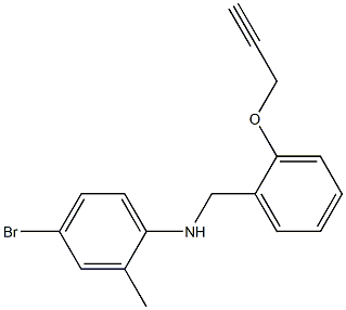 4-bromo-2-methyl-N-{[2-(prop-2-yn-1-yloxy)phenyl]methyl}aniline Struktur