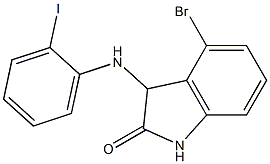 4-bromo-3-[(2-iodophenyl)amino]-2,3-dihydro-1H-indol-2-one Struktur