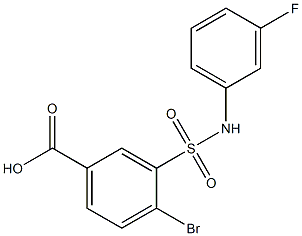 4-bromo-3-[(3-fluorophenyl)sulfamoyl]benzoic acid Struktur