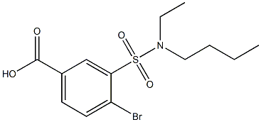 4-bromo-3-[butyl(ethyl)sulfamoyl]benzoic acid Struktur