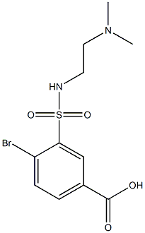 4-bromo-3-{[2-(dimethylamino)ethyl]sulfamoyl}benzoic acid Struktur