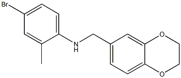 4-bromo-N-(2,3-dihydro-1,4-benzodioxin-6-ylmethyl)-2-methylaniline Struktur