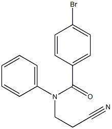 4-bromo-N-(2-cyanoethyl)-N-phenylbenzamide Struktur