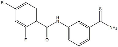 4-bromo-N-(3-carbamothioylphenyl)-2-fluorobenzamide Struktur