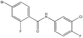 4-bromo-N-(3-chloro-4-fluorophenyl)-2-fluorobenzamide Struktur