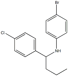 4-bromo-N-[1-(4-chlorophenyl)butyl]aniline Struktur