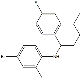 4-bromo-N-[1-(4-fluorophenyl)pentyl]-2-methylaniline Struktur