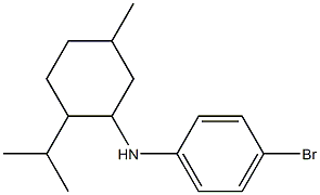 4-bromo-N-[5-methyl-2-(propan-2-yl)cyclohexyl]aniline Struktur