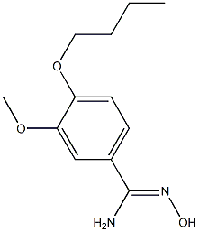 4-butoxy-N'-hydroxy-3-methoxybenzenecarboximidamide Struktur