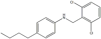 4-butyl-N-[(2,6-dichlorophenyl)methyl]aniline Struktur