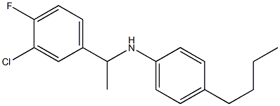 4-butyl-N-[1-(3-chloro-4-fluorophenyl)ethyl]aniline Struktur