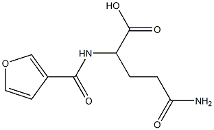 4-carbamoyl-2-(furan-3-ylformamido)butanoic acid Struktur