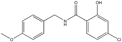 4-chloro-2-hydroxy-N-[(4-methoxyphenyl)methyl]benzamide Struktur