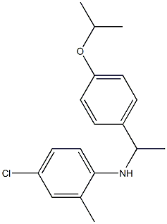 4-chloro-2-methyl-N-{1-[4-(propan-2-yloxy)phenyl]ethyl}aniline Struktur