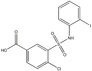 4-chloro-3-[(2-iodophenyl)sulfamoyl]benzoic acid Struktur