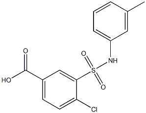 4-chloro-3-[(3-methylphenyl)sulfamoyl]benzoic acid Struktur