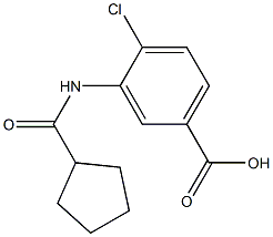 4-chloro-3-[(cyclopentylcarbonyl)amino]benzoic acid Struktur