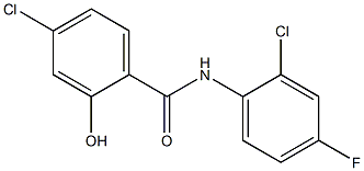 4-chloro-N-(2-chloro-4-fluorophenyl)-2-hydroxybenzamide Struktur