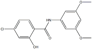 4-chloro-N-(3,5-dimethoxyphenyl)-2-hydroxybenzamide Struktur