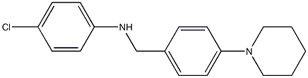 4-chloro-N-{[4-(piperidin-1-yl)phenyl]methyl}aniline Struktur