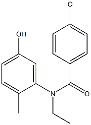 4-chloro-N-ethyl-N-(5-hydroxy-2-methylphenyl)benzamide Struktur