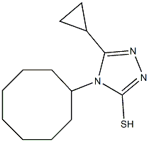 4-cyclooctyl-5-cyclopropyl-4H-1,2,4-triazole-3-thiol Struktur