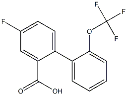 4-fluoro-2'-(trifluoromethoxy)-1,1'-biphenyl-2-carboxylic acid Struktur