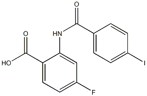 4-fluoro-2-[(4-iodobenzene)amido]benzoic acid Struktur