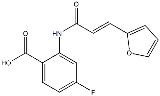 4-fluoro-2-[3-(furan-2-yl)prop-2-enamido]benzoic acid Struktur