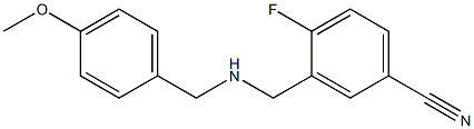 4-fluoro-3-({[(4-methoxyphenyl)methyl]amino}methyl)benzonitrile Struktur