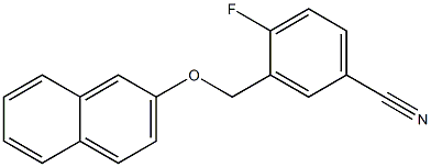 4-fluoro-3-[(naphthalen-2-yloxy)methyl]benzonitrile Struktur