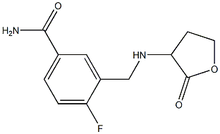 4-fluoro-3-{[(2-oxooxolan-3-yl)amino]methyl}benzamide Struktur