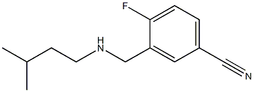 4-fluoro-3-{[(3-methylbutyl)amino]methyl}benzonitrile Struktur