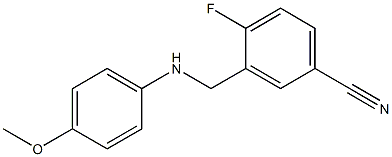 4-fluoro-3-{[(4-methoxyphenyl)amino]methyl}benzonitrile Struktur