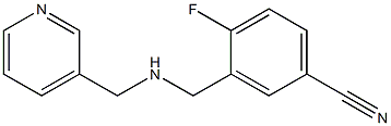 4-fluoro-3-{[(pyridin-3-ylmethyl)amino]methyl}benzonitrile Struktur