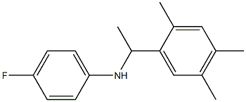 4-fluoro-N-[1-(2,4,5-trimethylphenyl)ethyl]aniline Struktur