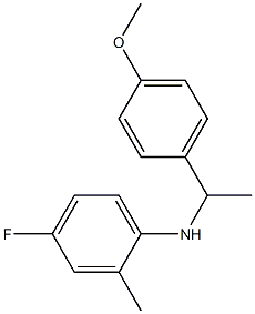 4-fluoro-N-[1-(4-methoxyphenyl)ethyl]-2-methylaniline Struktur