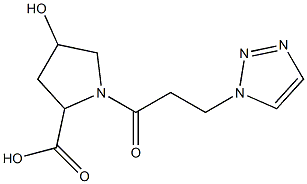 4-hydroxy-1-[3-(1H-1,2,3-triazol-1-yl)propanoyl]pyrrolidine-2-carboxylic acid Struktur