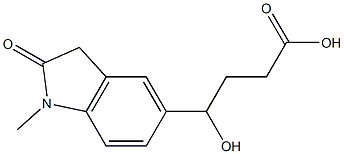 4-hydroxy-4-(1-methyl-2-oxo-2,3-dihydro-1H-indol-5-yl)butanoic acid Struktur