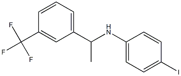 4-iodo-N-{1-[3-(trifluoromethyl)phenyl]ethyl}aniline Struktur