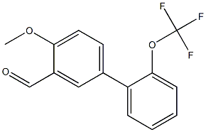 4-methoxy-2'-(trifluoromethoxy)-1,1'-biphenyl-3-carbaldehyde Struktur