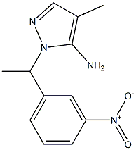 4-methyl-1-[1-(3-nitrophenyl)ethyl]-1H-pyrazol-5-amine Struktur