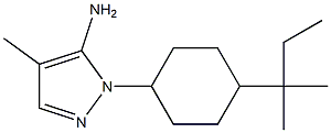 4-methyl-1-[4-(2-methylbutan-2-yl)cyclohexyl]-1H-pyrazol-5-amine Struktur