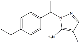 4-methyl-1-{1-[4-(propan-2-yl)phenyl]ethyl}-1H-pyrazol-5-amine Struktur