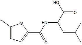 4-methyl-2-[(5-methylthiophen-2-yl)formamido]pentanoic acid Struktur